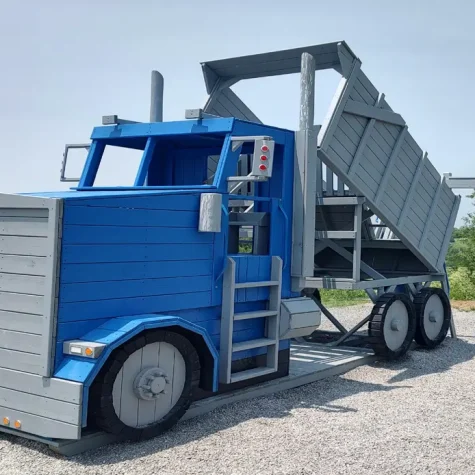 Backyard Basics Dump Truck Swing Set