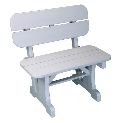 30" Straight Bench with Back - BWB1530