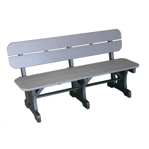 60" Straight Bench with Back - BWB1560