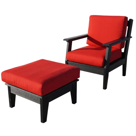 Leisure Living II Chair with LLIISC24 & Ottoman LLIISOT