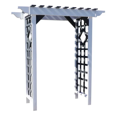 48" Walk Through Vinyl Arbor - WTVA7885